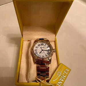 Invicta Angel 0.05 Carat Diamond Swiss Watch - 38mm, Gold (14374) - New Battery